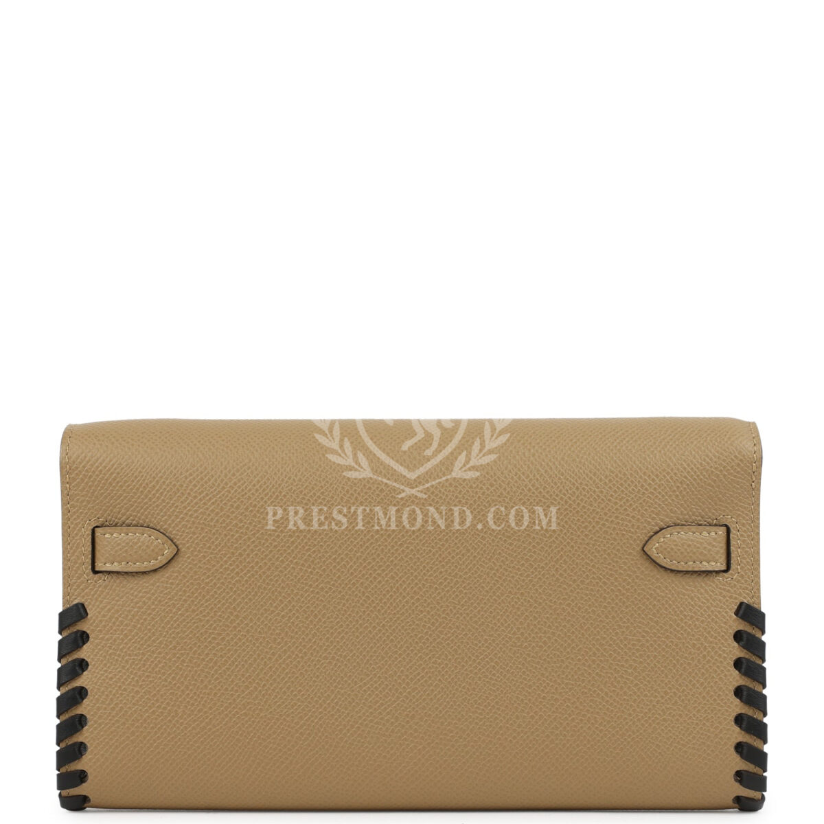 Hermes Kelly To Go Tressage Wallet Poussiere and Black Epsom PHW — изображение 4