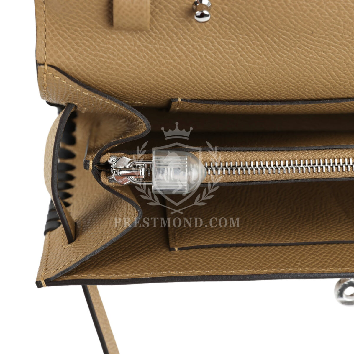 Hermes Kelly To Go Tressage Wallet Poussiere and Black Epsom PHW — изображение 9