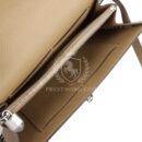 Hermes Kelly To Go Tressage Wallet Poussiere and Black Epsom PHW