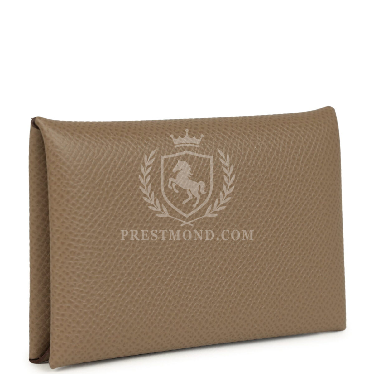 Hermes Calvi Card Holder Etoupe Epsom PHW — изображение 2