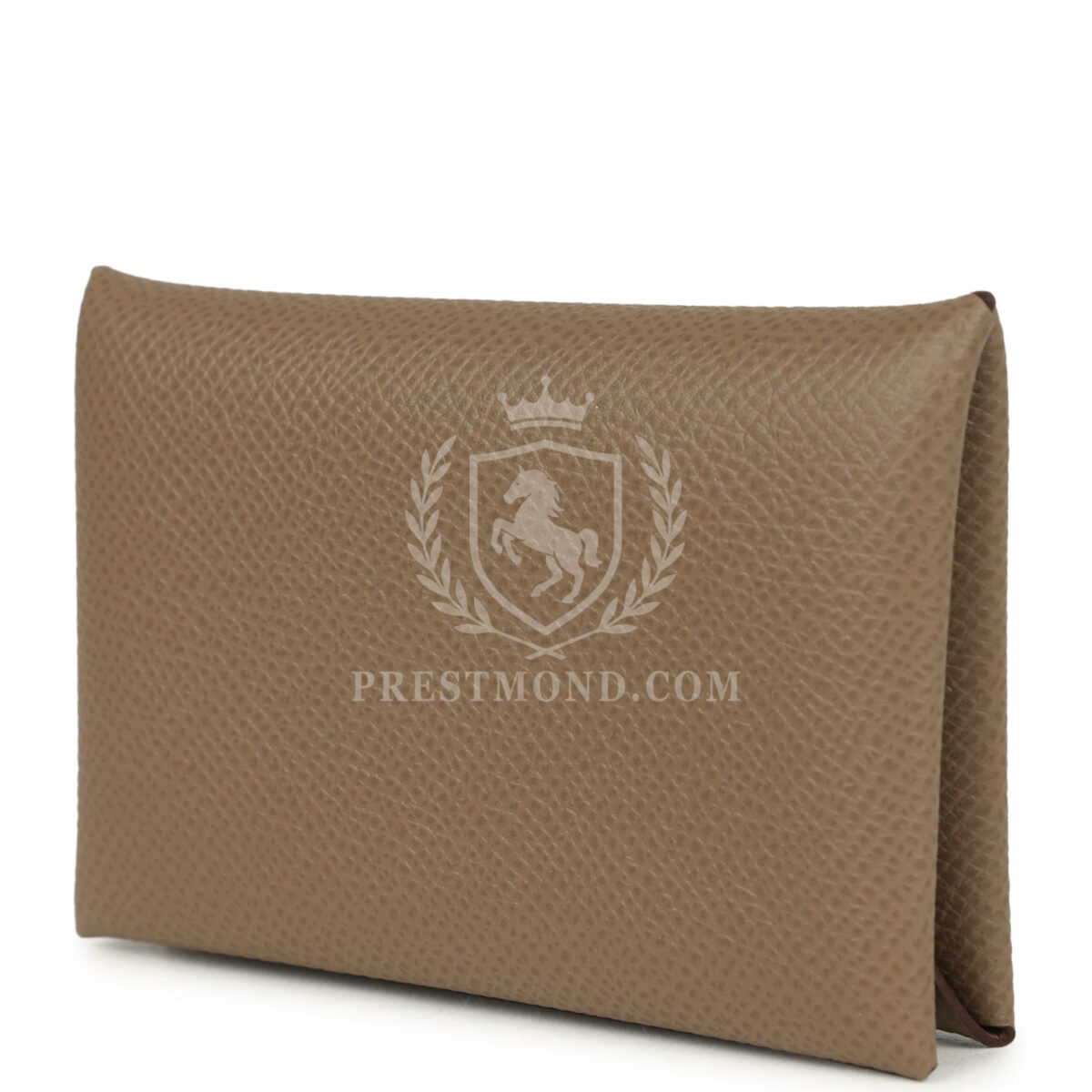 Hermes Calvi Card Holder Etoupe Epsom PHW — изображение 5