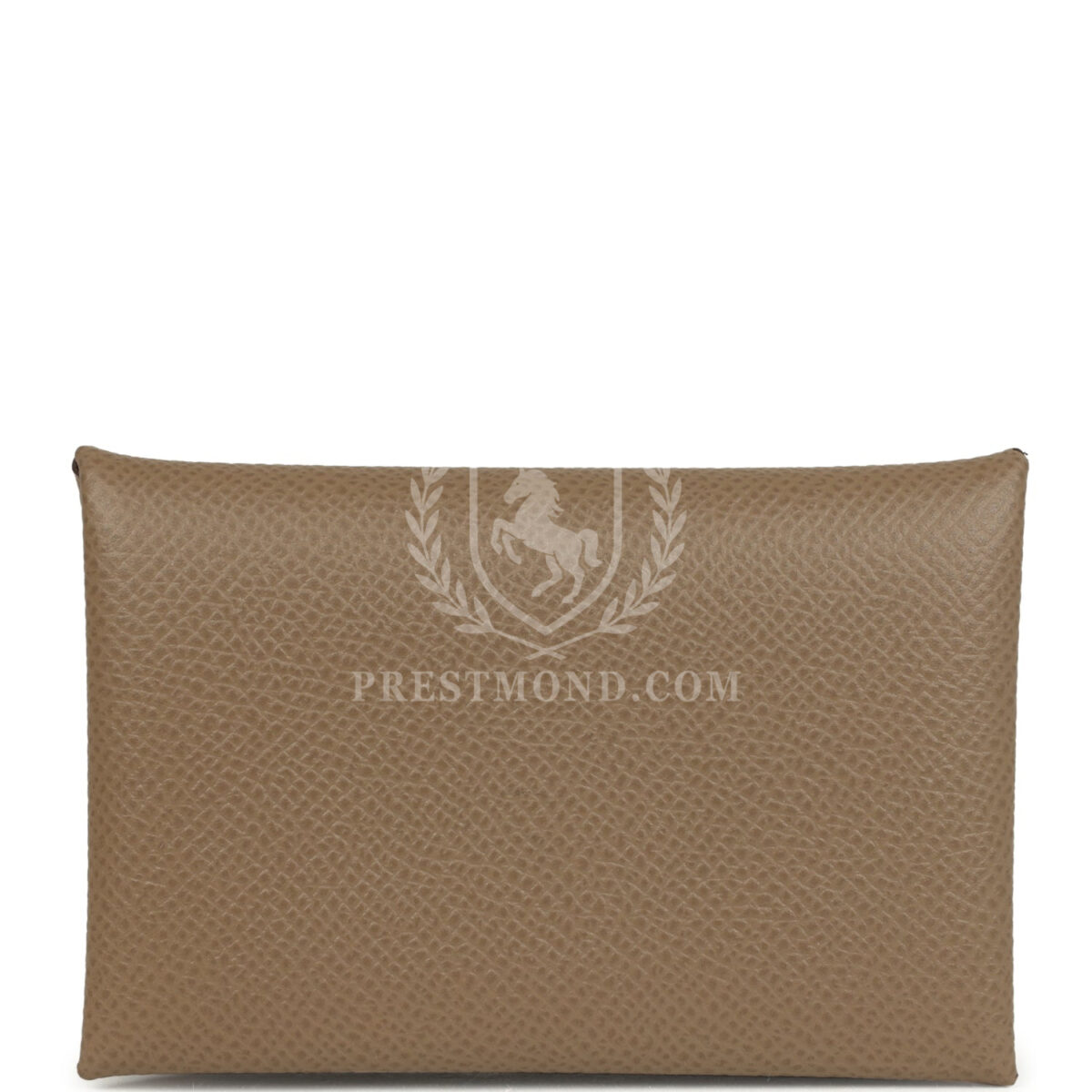 Hermes Calvi Card Holder Etoupe Epsom PHW — изображение 4