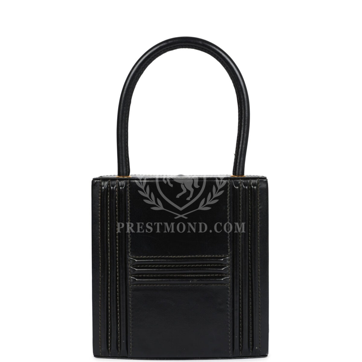 Vintage Hermes Mini Cadena Lock Bag Black Box Calf GHW — изображение 4