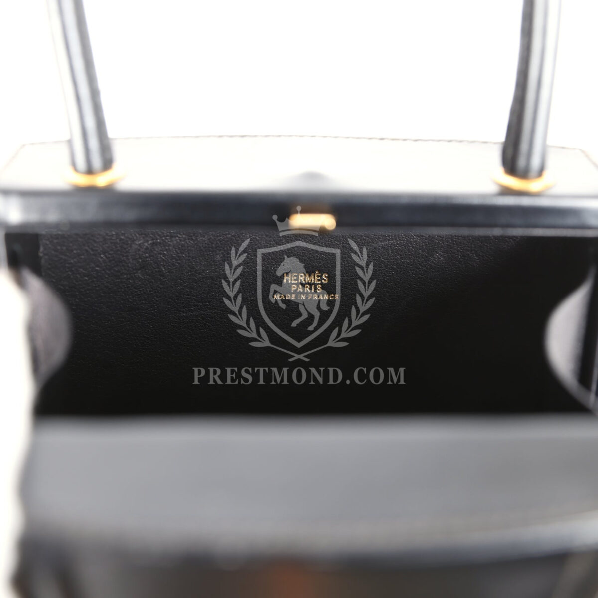 Vintage Hermes Mini Cadena Lock Bag Black Box Calf GHW — изображение 8
