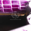 Hermes Kelly Sellier 25 Aubergine Shiny Niloticus Crocodile GHW