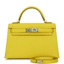 Hermes Kelly Sellier 20 Jaune de Naples Verso Chèvre PHW