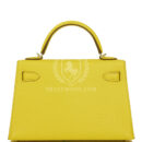 Hermes Kelly Sellier 20 Jaune de Naples Verso Chèvre PHW