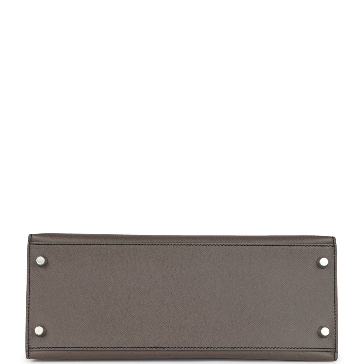 Hermes Special Order (HSS) Kelly Sellier 28 Etain and Black Epsom Brushed PHW — изображение 6