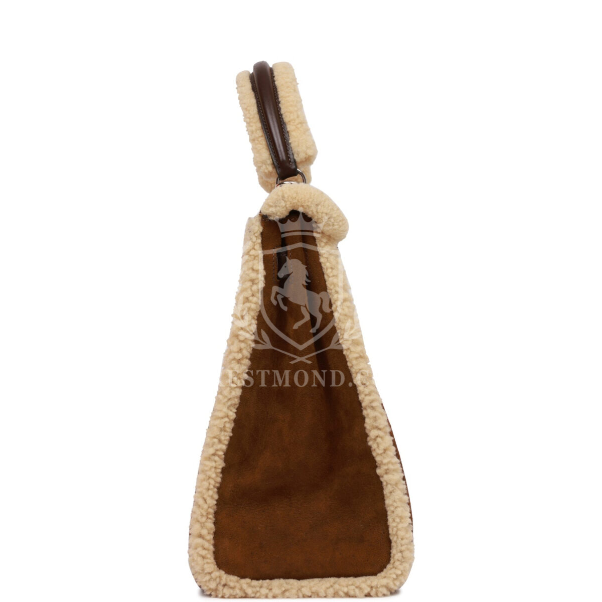 Hermes Teddy Kelly 35 Shearling and Ebene Barenia PHW — изображение 3