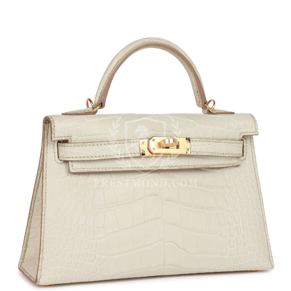Hermes Kelly Sellier 20 Beton Matte Alligator GHW — изображение 2