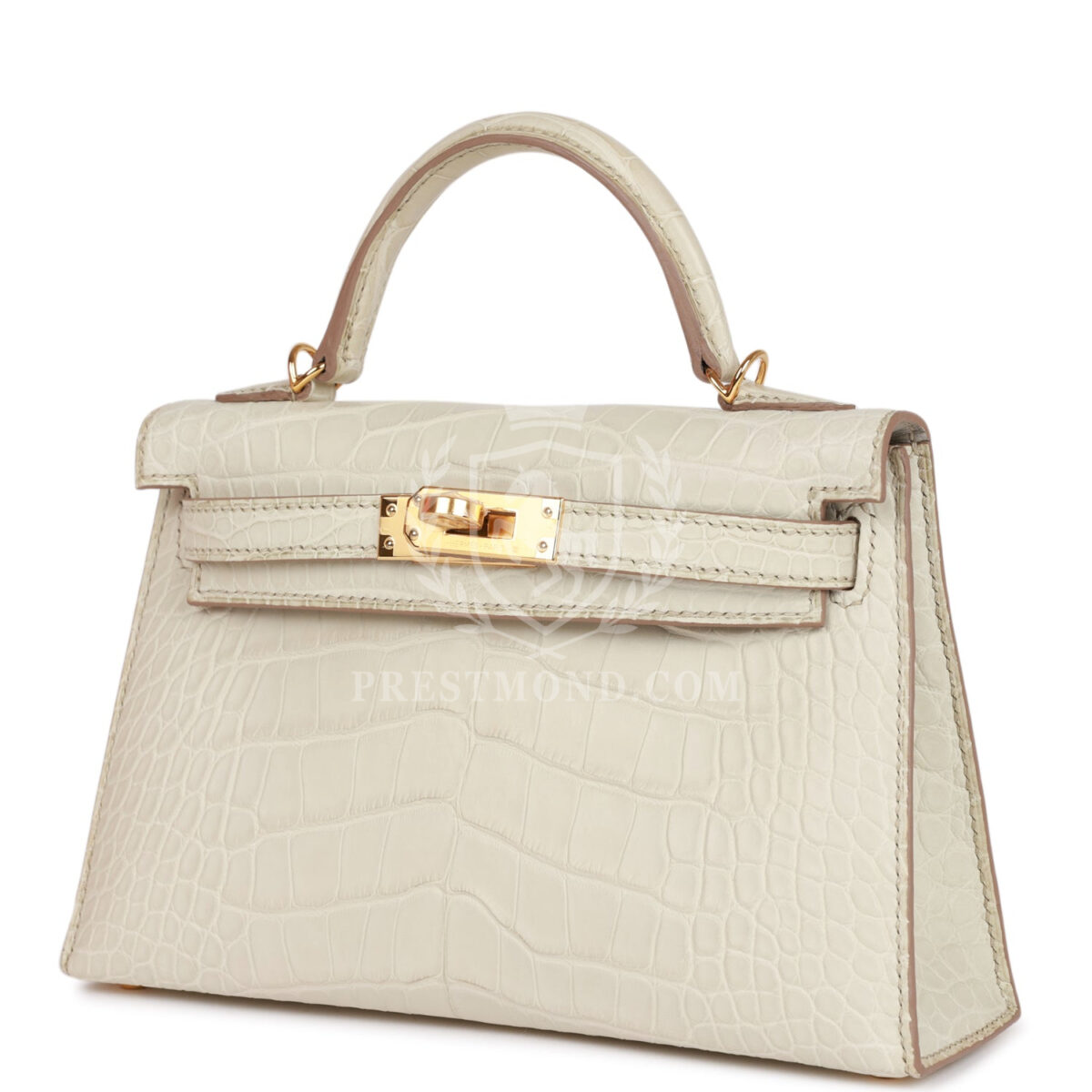 Hermes Kelly Sellier 20 Beton Matte Alligator GHW — изображение 5