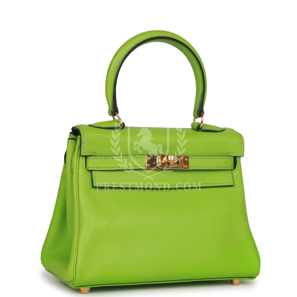 Vintage Hermes Kelly Retourne 20 Vert Cru Gulliver GHW — изображение 2