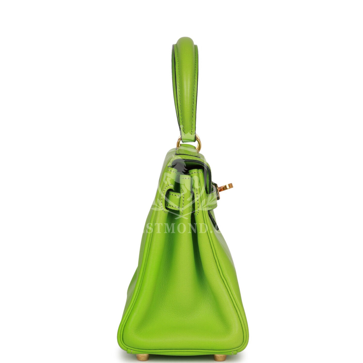 Vintage Hermes Kelly Retourne 20 Vert Cru Gulliver GHW — изображение 3