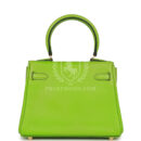 Vintage Hermes Kelly Retourne 20 Vert Cru Gulliver GHW