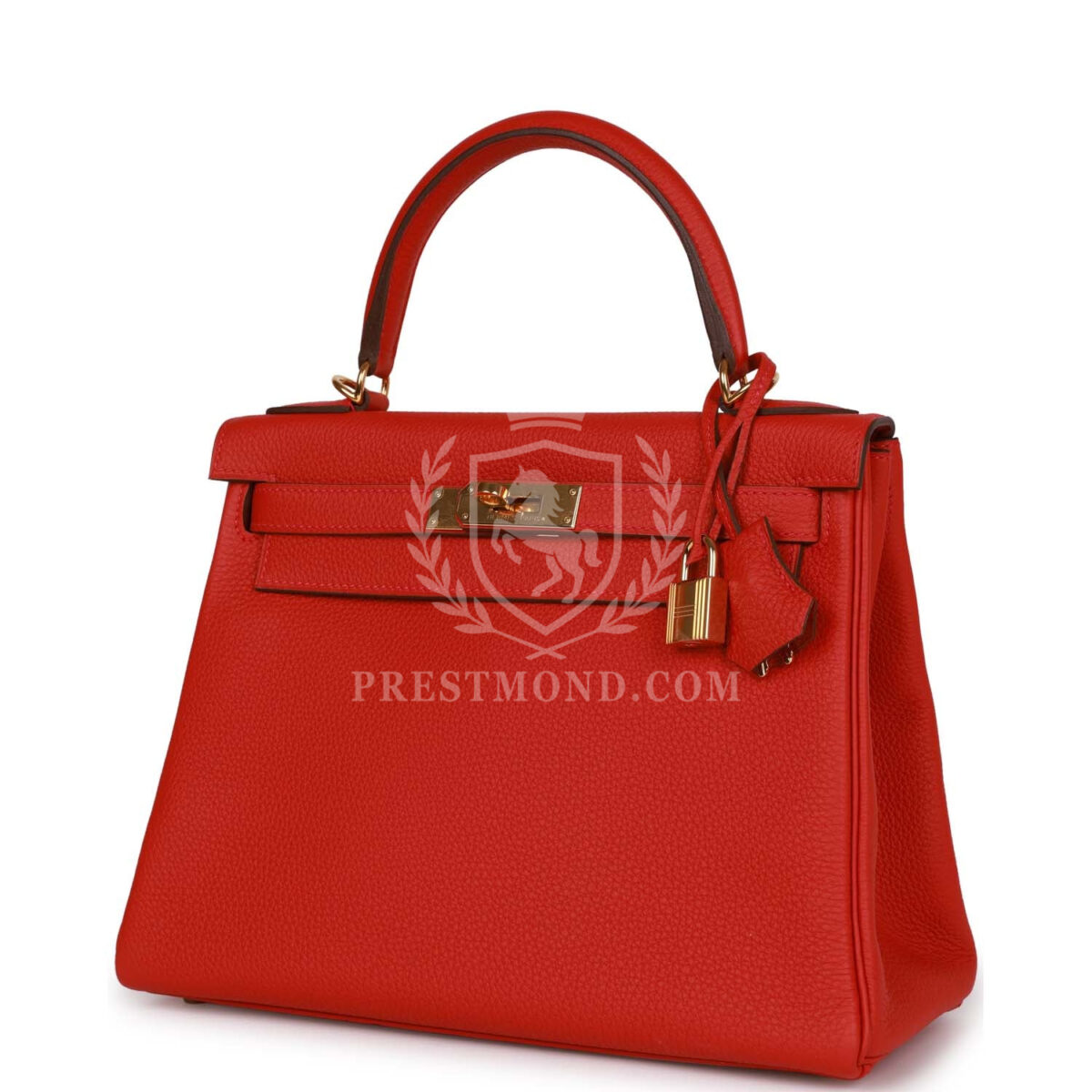 Hermes Kelly Retourne 28 Rouge Casaque Togo GHW — изображение 5