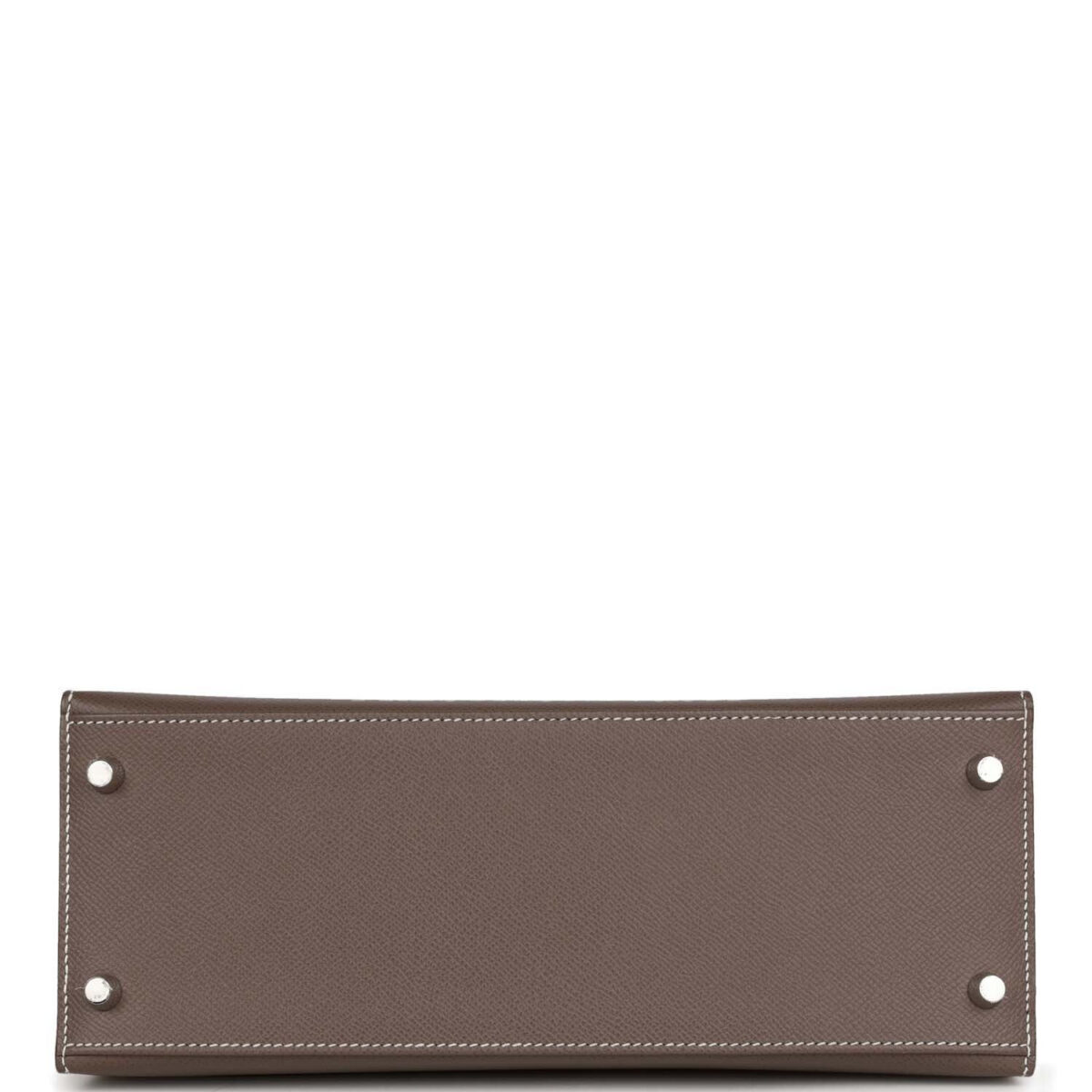 Hermes Special Order (HSS) Kelly Sellier 28 Etain and Craie Epsom Brushed PHW — изображение 6