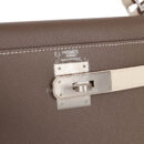 Hermes Special Order (HSS) Kelly Sellier 28 Etain and Craie Epsom Brushed PHW