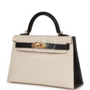 Hermes Special Order (HSS) Kelly Sellier 20 Craie and Black Epsom GHW