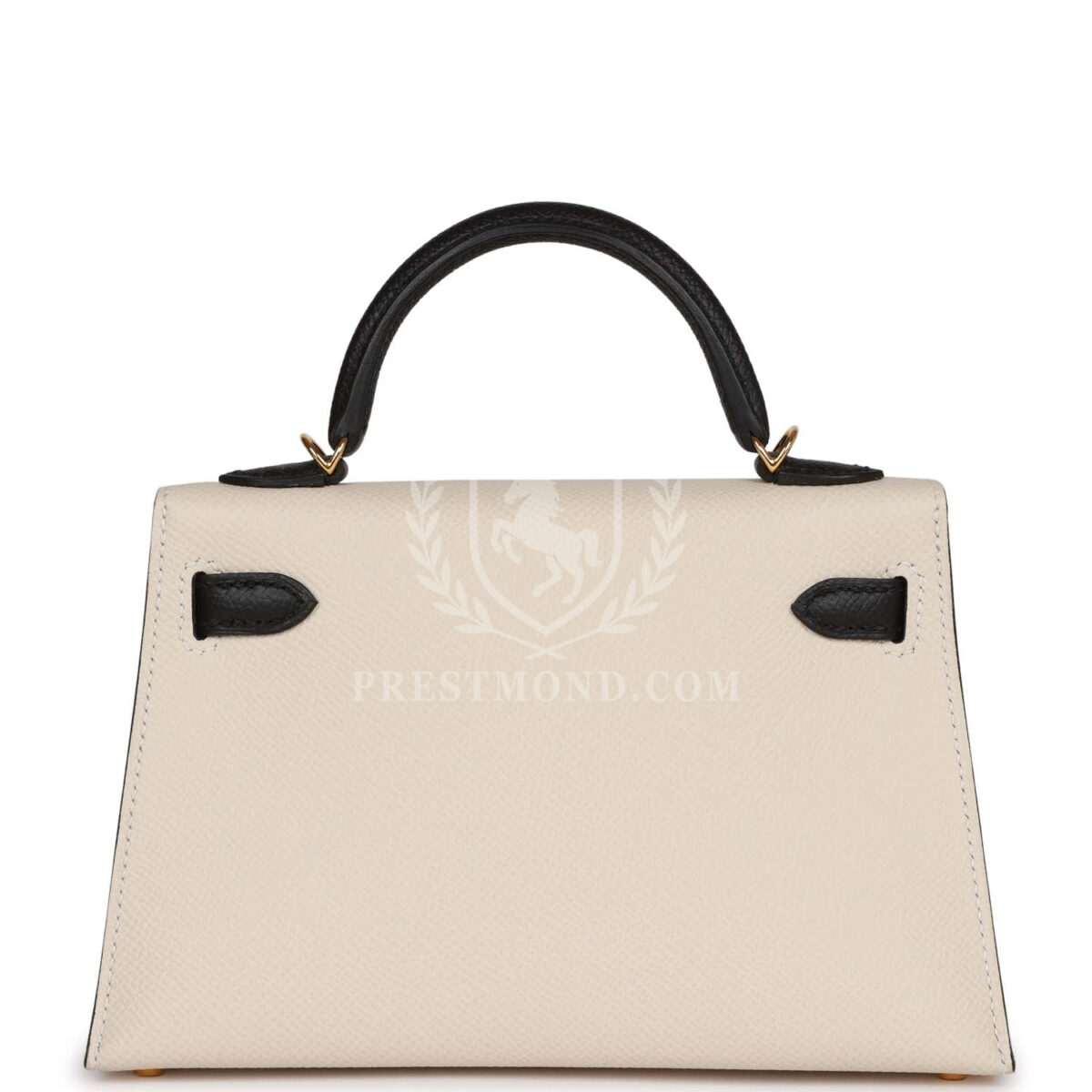 Hermes Special Order (HSS) Kelly Sellier 20 Craie and Black Epsom GHW — изображение 4
