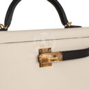 Hermes Special Order (HSS) Kelly Sellier 20 Craie and Black Epsom GHW
