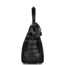 Hermes Kelly Retourne 25 Black Matte Alligator PHW