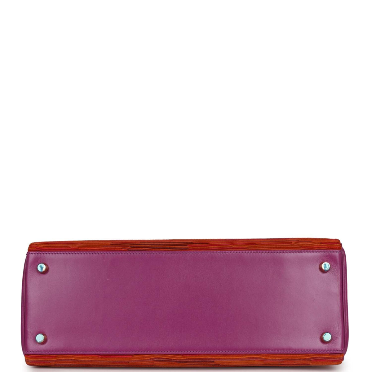 Vintage Hermes Kelly Retourne 32 Vibrato Cyclamen Box GHW — изображение 6