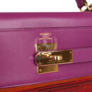 Vintage Hermes Kelly Retourne 32 Vibrato Cyclamen Box GHW