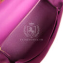 Vintage Hermes Kelly Retourne 32 Vibrato Cyclamen Box GHW