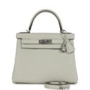 Hermes Kelly Retourne 28 Gris Neve Togo PHW