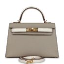 Hermes Special Order (HSS) Kelly Sellier 20 Gris Tourterelle and Nata Chevre GHW