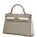 Hermes Special Order (HSS) Kelly Sellier 20 Gris Tourterelle and Nata Chevre GHW