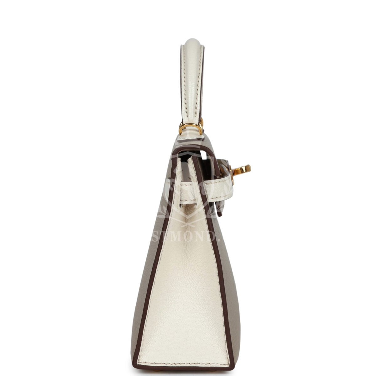 Hermes Special Order (HSS) Kelly Sellier 20 Gris Tourterelle and Nata Chevre GHW — изображение 3