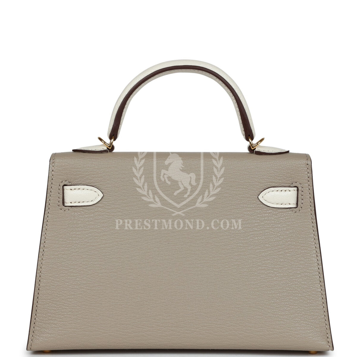 Hermes Special Order (HSS) Kelly Sellier 20 Gris Tourterelle and Nata Chevre GHW — изображение 4