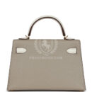 Hermes Special Order (HSS) Kelly Sellier 20 Gris Tourterelle and Nata Chevre GHW