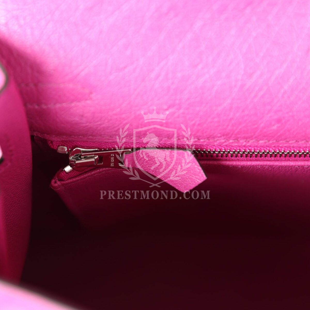 Hermes Kelly Sellier 25 Rose Pourpre Ostrich PHW — изображение 9