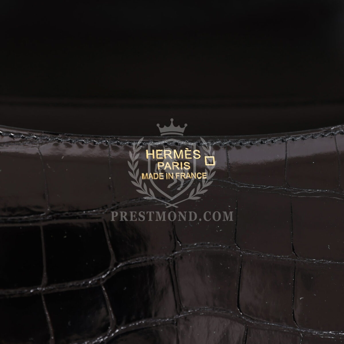 Hermes Constance 24 Black Shiny Alligator Rose GHW — изображение 8