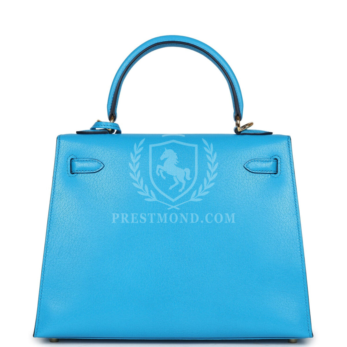 Hermes Kelly Sellier 25 Bleu Frida Chevre GHW — изображение 4
