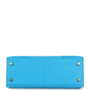 Hermes Kelly Sellier 25 Bleu Frida Chevre GHW