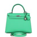 Hermes Kelly Sellier 25 Vert Comics Epsom PHW