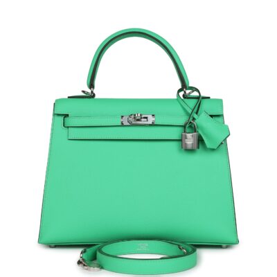 Hermes Kelly Sellier 25 Vert Comics Epsom PHW
