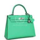 Hermes Kelly Sellier 25 Vert Comics Epsom PHW