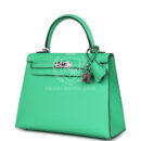 Hermes Kelly Sellier 25 Vert Comics Epsom PHW