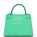 Hermes Kelly Sellier 25 Vert Comics Epsom PHW
