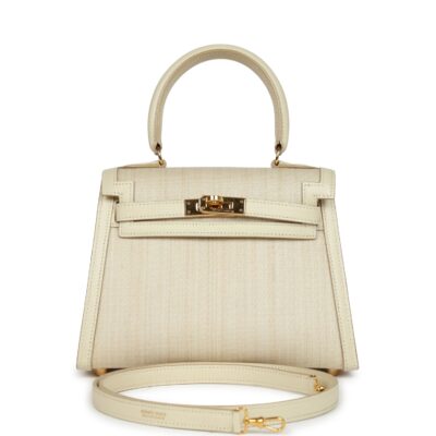 Vintage Hermes Kelly Sellier 20 Parchemin Crinoline and Box GHW