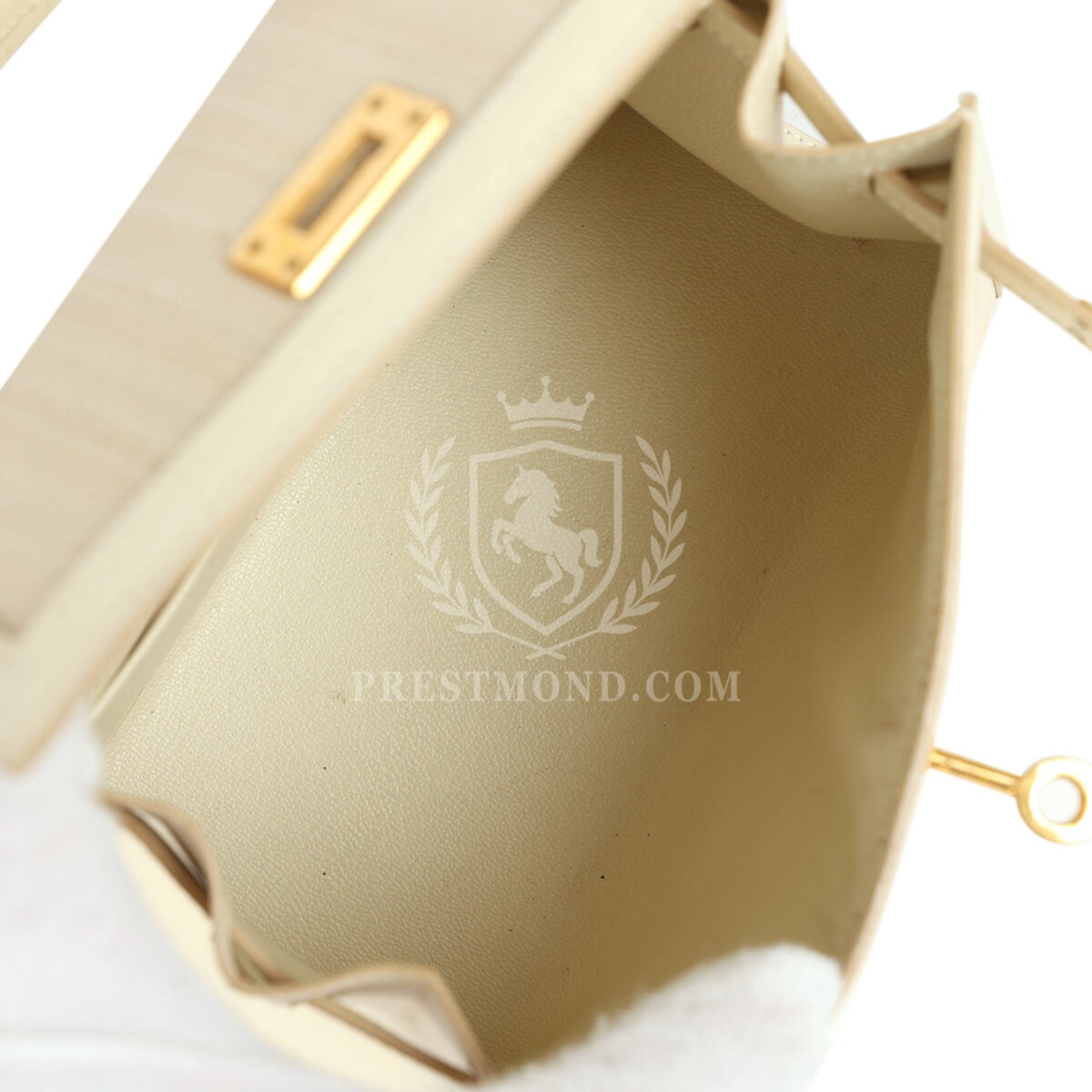 Vintage Hermes Kelly Sellier 20 Parchemin Crinoline and Box GHW — изображение 9