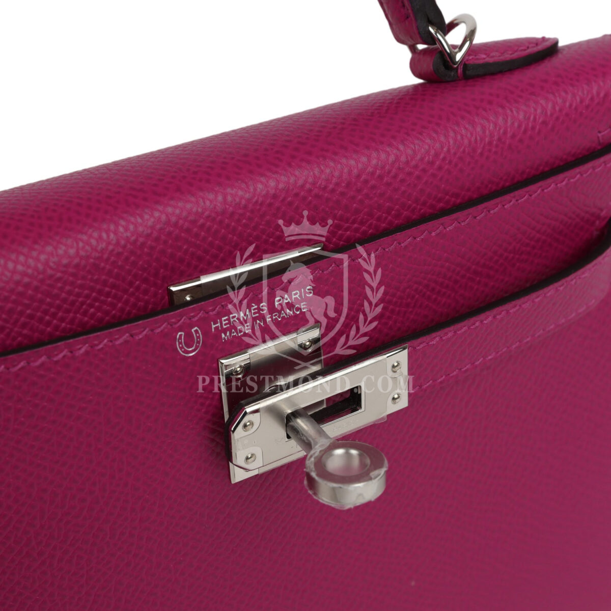 Hermes Special Order (HSS) Kelly Sellier 20 Rose Pourpre Verso Epsom PHW — изображение 7
