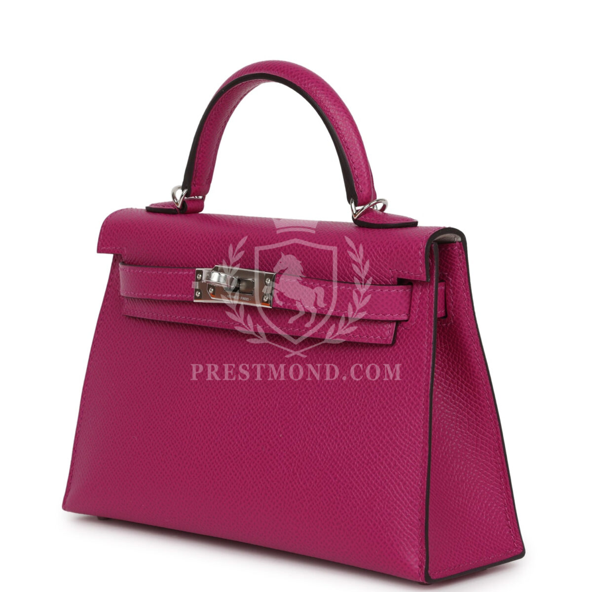 Hermes Special Order (HSS) Kelly Sellier 20 Rose Pourpre Verso Epsom PHW — изображение 5