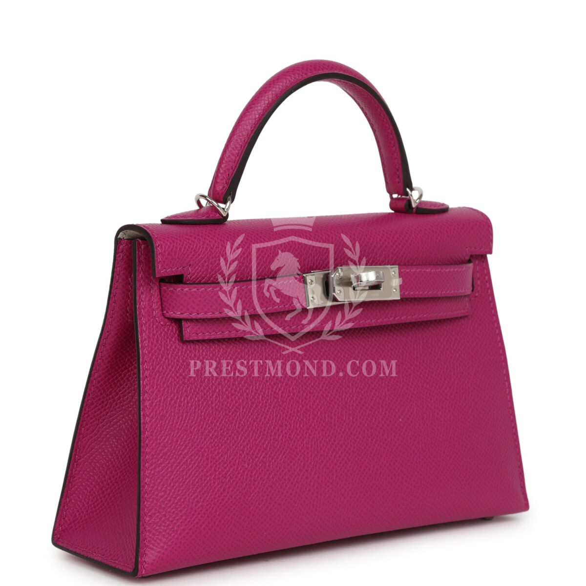 Hermes Special Order (HSS) Kelly Sellier 20 Rose Pourpre Verso Epsom PHW — изображение 2
