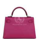 Hermes Special Order (HSS) Kelly Sellier 20 Rose Pourpre Verso Epsom PHW