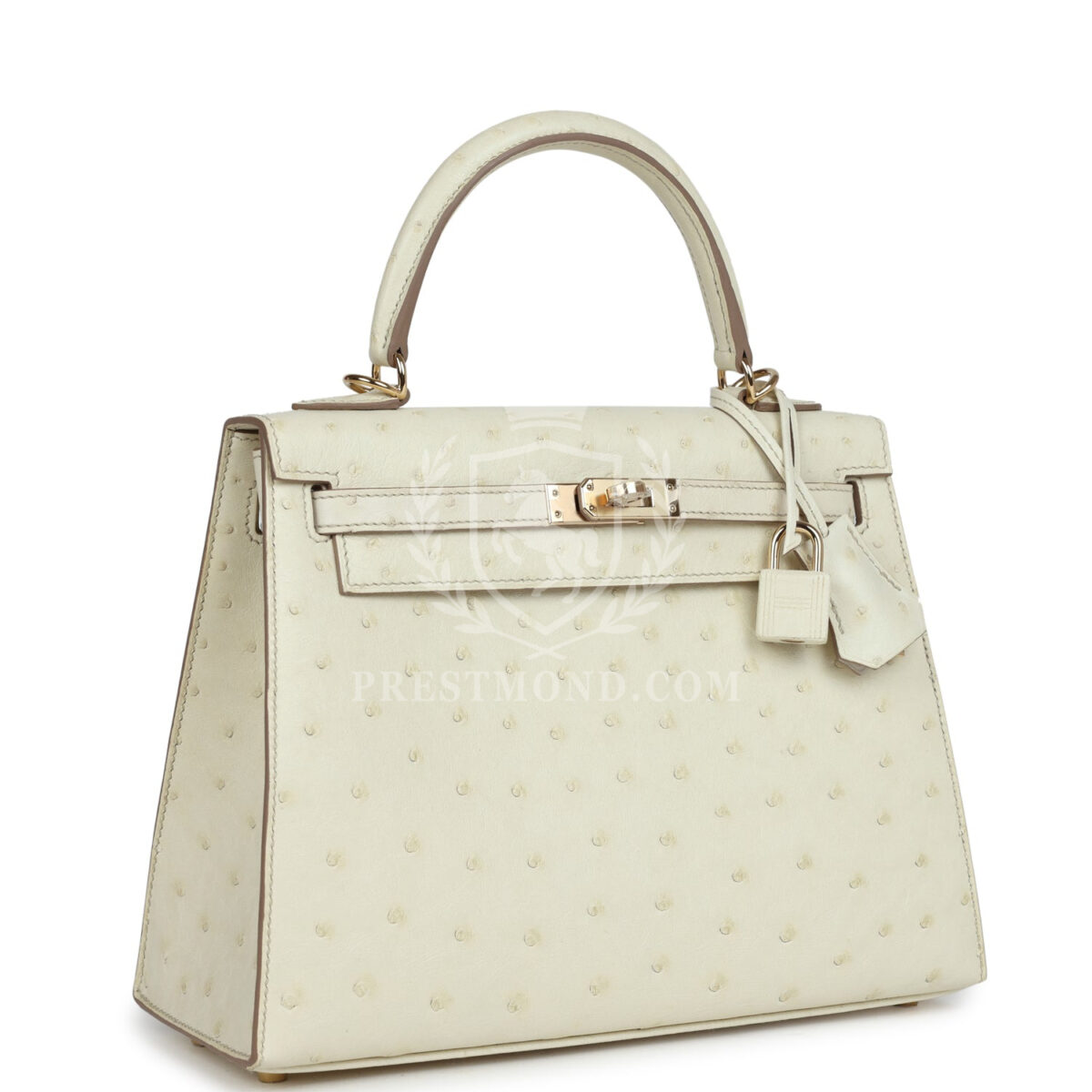 Hermes Special Order (HSS) Kelly Sellier 25 Nata Verso Ostrich PBHW — изображение 2